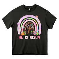 Asphalt he is risen easter rainbow Heavy Core Tee - MaliasSmallBusiness