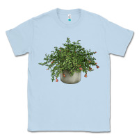 Dusty Blue Dwarf Pomegranate Tree Illustrations Classic Tee - LillyAllenDesigns