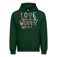 Foreset Green love more worry less Urban Hoodie - RacoonDesign