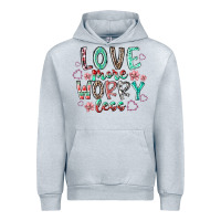 Heather Grey love more worry less Urban Hoodie - RacoonDesign