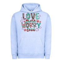 Pigment Grape Ice love more worry less Urban Hoodie - RacoonDesign