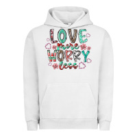 Pigment Lunar Rock love more worry less Urban Hoodie - RacoonDesign