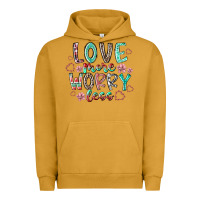 Pigment Peanut Butter love more worry less Urban Hoodie - RacoonDesign