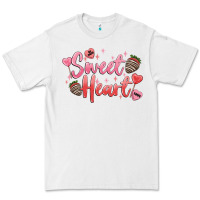 White sweet heart Premium Tee - MaliasSmallBusiness