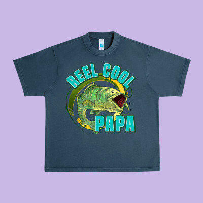 Reel Cool Papa Urban Heavy Tee Designed By Jasminsmagicworld