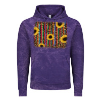 Cloud Purple sunflowers serape leopard Vintage Hoodie - RanaPortraitStore