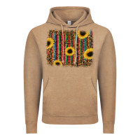 Vintage Coffee sunflowers serape leopard Vintage Hoodie - RanaPortraitStore