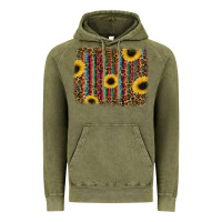 Vintage Olive sunflowers serape leopard Vintage Hoodie - RanaPortraitStore