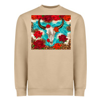 Mushroom bull skull rose Heavyweight Sweatshirt - TumblerDesignByShophia