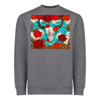 Storm bull skull rose Heavyweight Sweatshirt - TumblerDesignByShophia