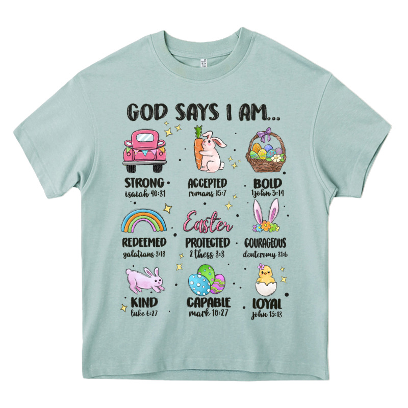 Christian Easter Heavy Core Tee by MaliasSmallBusiness | Teevron