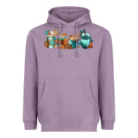 Lavender Winter Coffee Cups Heavyweight Hoodie - FaDigitalArtStudio