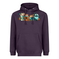 Plum Winter Coffee Cups Heavyweight Hoodie - FaDigitalArtStudio