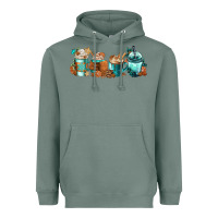 Sage Winter Coffee Cups Heavyweight Hoodie - FaDigitalArtStudio