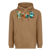 Toasted Coconut Winter Coffee Cups Heavyweight Hoodie - FaDigitalArtStudio