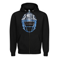 Black football helmet fa element 1 Zipper Hoodie - FaDigitalArtStudio