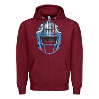 Burgundy football helmet fa element 1 Zipper Hoodie - FaDigitalArtStudio