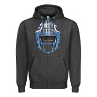 Charcoal Heather football helmet fa element 1 Zipper Hoodie - FaDigitalArtStudio