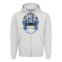 Dove Grey football helmet fa element 1 Zipper Hoodie - FaDigitalArtStudio