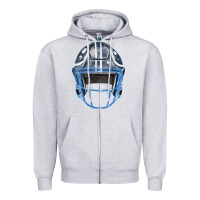 Heather Grey football helmet fa element 1 Zipper Hoodie - FaDigitalArtStudio