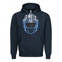 Navy football helmet fa element 1 Zipper Hoodie - FaDigitalArtStudio