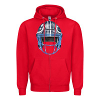 Red football helmet fa element 1 Zipper Hoodie - FaDigitalArtStudio