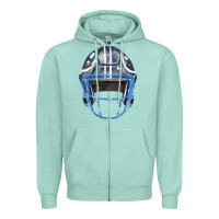 Seafoam football helmet fa element 1 Zipper Hoodie - FaDigitalArtStudio