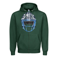 Sports Green football helmet fa element 1 Zipper Hoodie - FaDigitalArtStudio