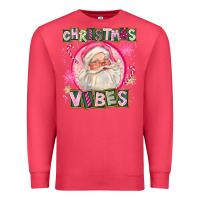 Cardinal Pink Christmas Vibes Santa Premium Sweatshirt - FaDigitalArtStudio