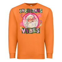 Carrot Pink Christmas Vibes Santa Premium Sweatshirt - FaDigitalArtStudio