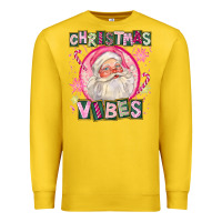 Lemon Pink Christmas Vibes Santa Premium Sweatshirt - FaDigitalArtStudio