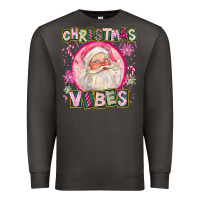 Smoke Pink Christmas Vibes Santa Premium Sweatshirt - FaDigitalArtStudio
