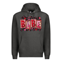 Charcoal Heather Valentine's Day babe Premium Hoodie - FaDigitalArtStudio