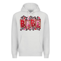 Dove Grey Valentine's Day babe Premium Hoodie - FaDigitalArtStudio