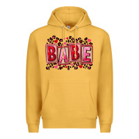 Mustard Valentine's Day babe Premium Hoodie - FaDigitalArtStudio