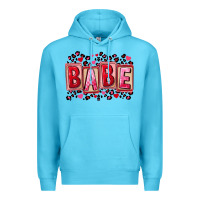 Ocean Blue Valentine's Day babe Premium Hoodie - FaDigitalArtStudio