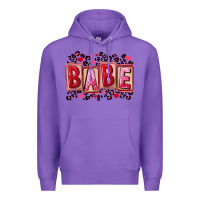 Purple Valentine's Day babe Premium Hoodie - FaDigitalArtStudio