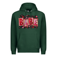 Sports Green Valentine's Day babe Premium Hoodie - FaDigitalArtStudio