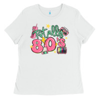 White totally 80s retro vintage Ladies Tee - MaliasSmallBusiness