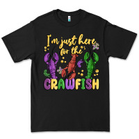 Black i'm just here for the crawfish Premium Tee - MaliasSmallBusiness