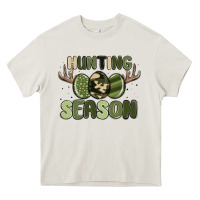 Cream hunting season Heavy Core Tee - MaliasSmallBusiness