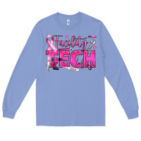 Colony Blue Breast Cancer Facility Tech Long Sleeve Tee - texasbilliewilder