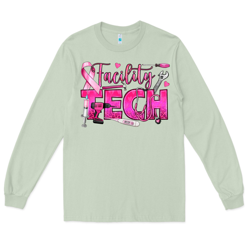 Breast Cancer Facility Tech Long Sleeve Tee by texasbilliewilder | Teevron
