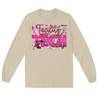 Mushroom Breast Cancer Facility Tech Long Sleeve Tee - texasbilliewilder