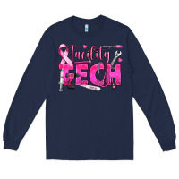 Navy Breast Cancer Facility Tech Long Sleeve Tee - texasbilliewilder