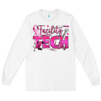 White Breast Cancer Facility Tech Long Sleeve Tee - texasbilliewilder