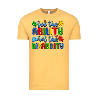 Vintage Mustard see the ability not the disability Vintage Tee - Artiststas