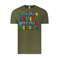 Vintage Olive see the ability not the disability Vintage Tee - Artiststas