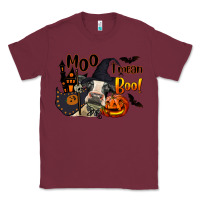 Burgundy Moo I Mean Boo Holstein Cow Classic Tee - LillyAllenDesigns