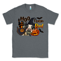 Charcoal Heather Moo I Mean Boo Holstein Cow Classic Tee - LillyAllenDesigns